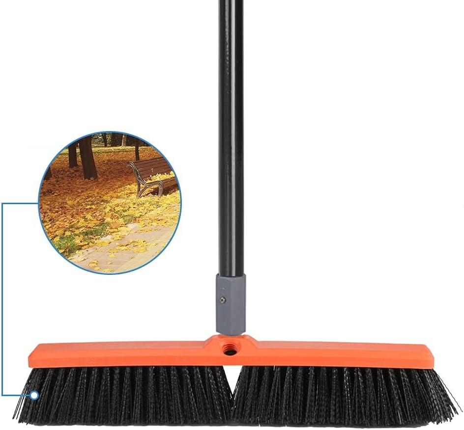 Treelen 18 Inch Outdoor Sliding Broom - Heavy Duty Broom for Driveways, Walkways, Patios and Decks, Cleans Dirt, Sediment, Sand, Mud, Leaves and Water image number 2