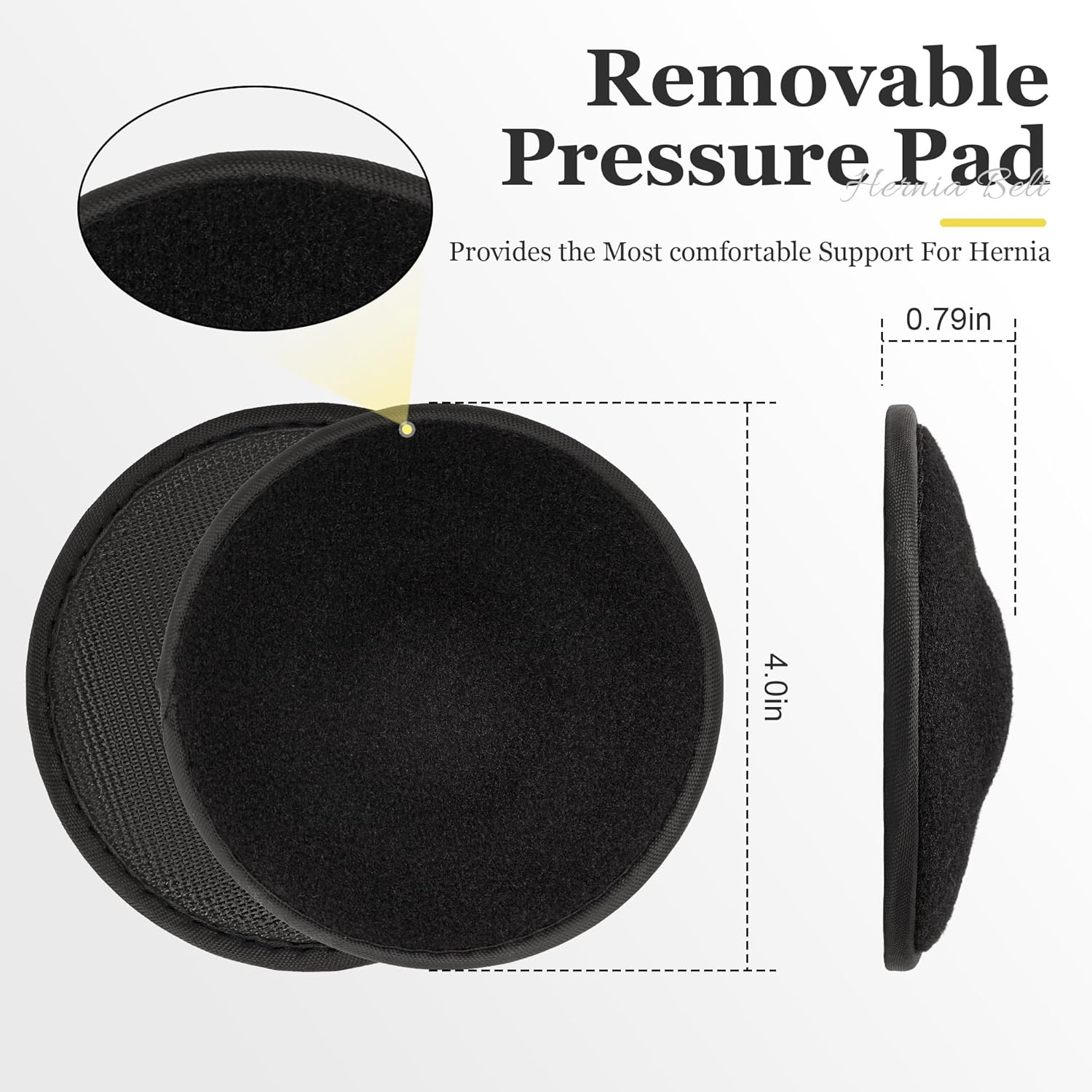 Umbilical Hernia Belt for Men and Women - Abdominal Support Binder with Compression Pad - Navel Ventral Epigastric Incisional and Belly Button Hernias Surgery Prevention Aid image number 6