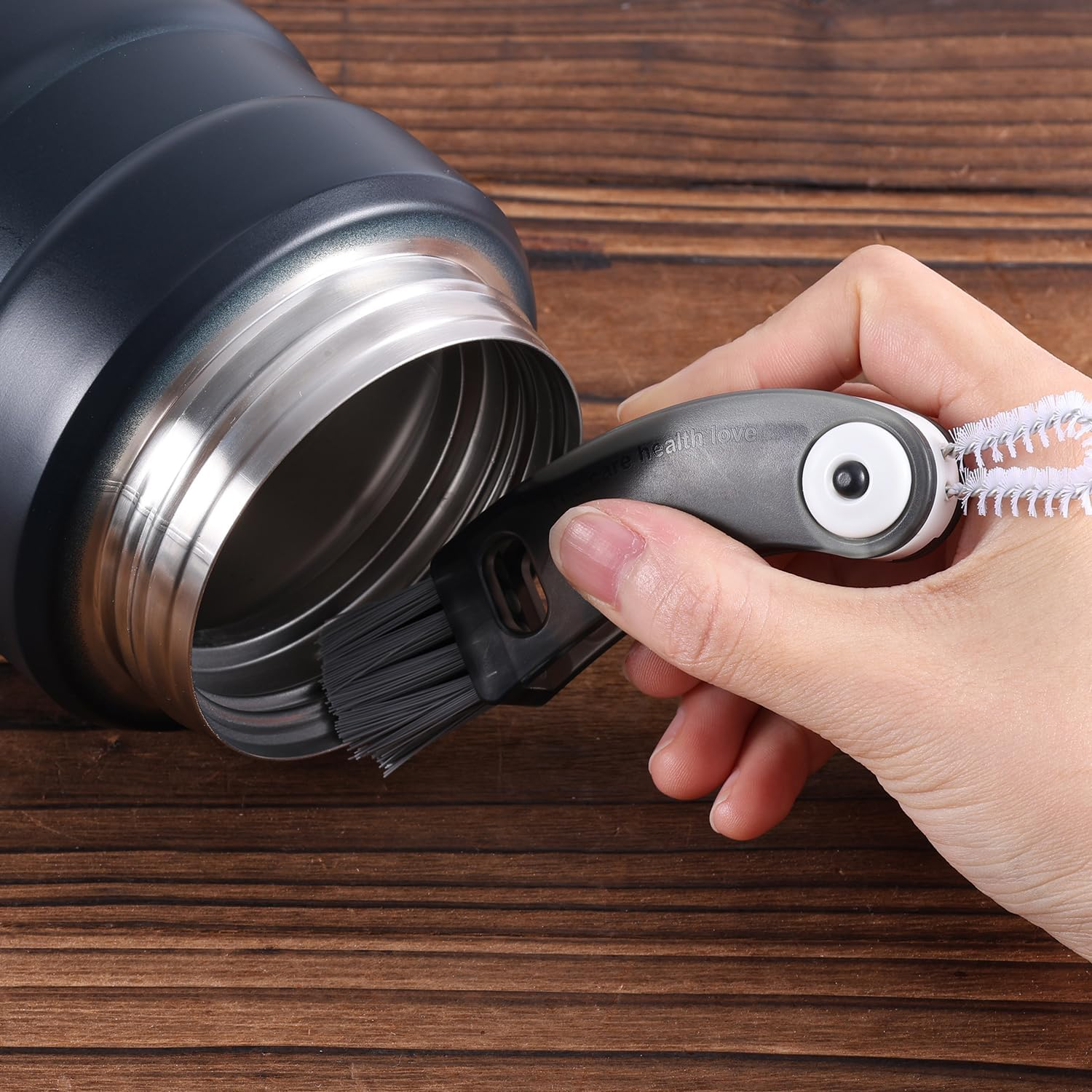 7Pcs Water Bottle Brush Kit, Silicone Bottle Cleaning Brush with Long Handle Straw Cleaner Multifunctional Cup Lid Brush Clean Accessories for Owala Freesip 24Oz/32Oz/40Oz image number 6