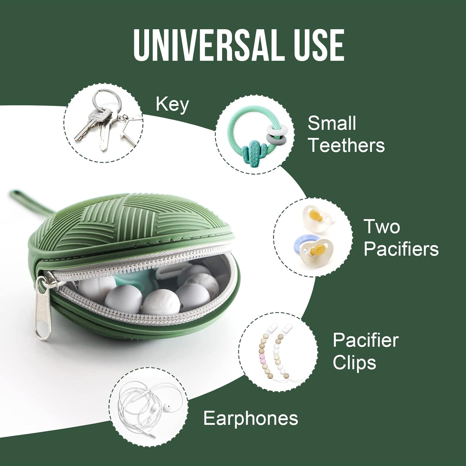 Smlpuame Dummy Holder Case Set,Bpa Free Silicone Pacifier Holder Pod,Dummy Storage Box,Portable Soother Pods for Baby Nappy Changing Bag Stroller,Travel,Home,Easy to Clean(Pink) image number 4