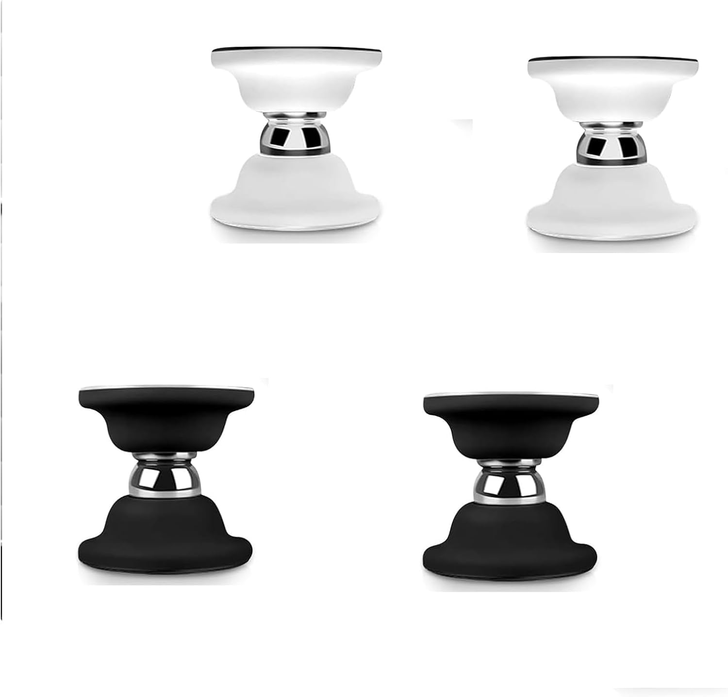 MYTOAU RV Magnetic Door Catch, Silicone Magnetic Door Stopper for Rvs, Motor Homes, Boats and Compartments (2White,2Black)