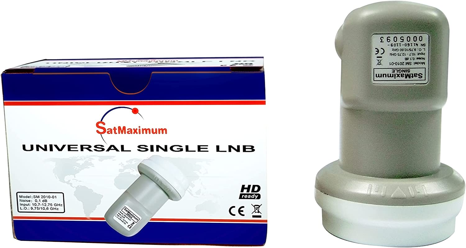 FTA Universal Ku Band LNB, Single, 0.1Db Satellite Dish LNBF, Linear, Polarized (0.1 Db, Single)