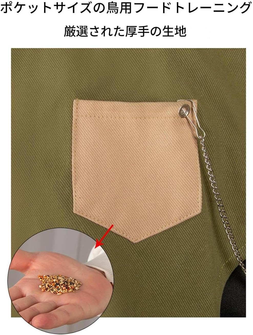 Parrot Shoulder Protector - anti Bite Cape for Parrot | Shoulder Cover with Pocket for Bait and Bite Prevention for Large Birds Cockatiels Cockatiels Outdoor Indoor image number 6