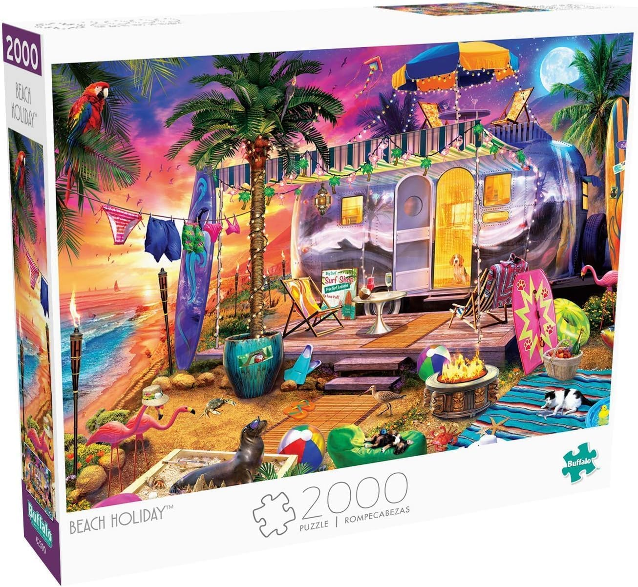 Buffalo Games - Beach Holiday - 2000 Piece Jigsaw Puzzle image number 2