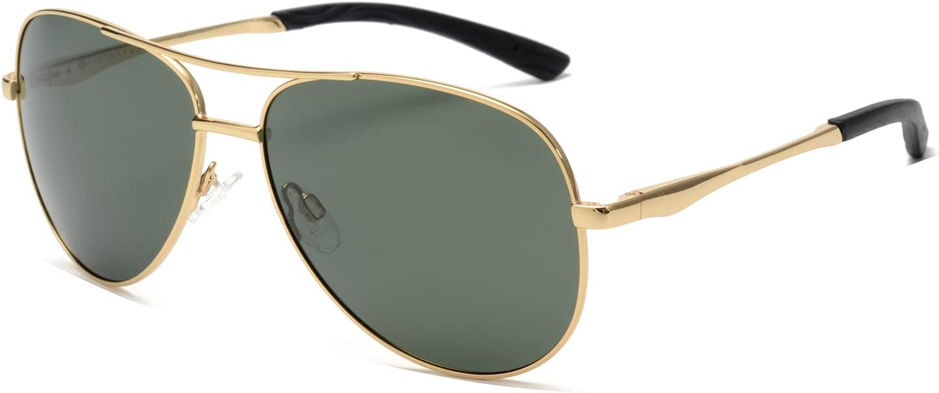 Classic Polarized Aviator Sunglasses for Men, Metal Flexible Shades Comfy Men&rsquo;S Sports Pilot Sun Glasses VF2202 image number 2