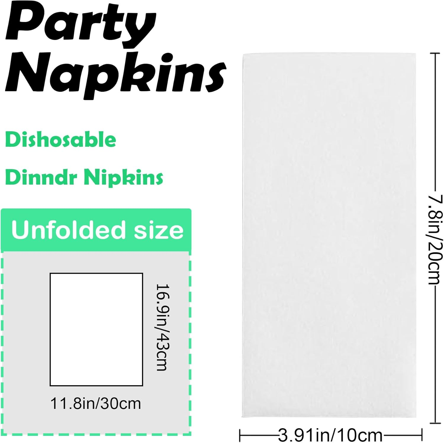 MBBUROYY Linen Feel Guest Towels Disposable Napkins Soft, Absorbent, Paper Hand Towels for Kitchen, Bathroom, Parties, Weddings, Dinners or Events (White, 100 Pack) - 200 Count image number 4