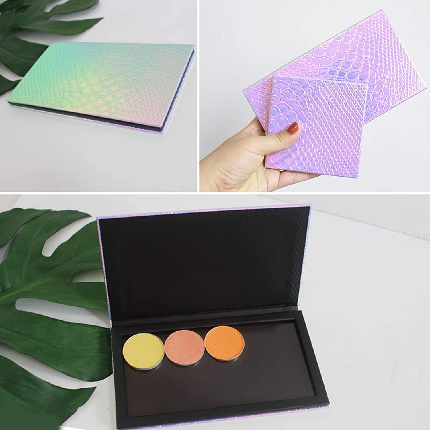 SING F LTD Cosmetic Empty Magnetic Palette Holder Box for Eyeshadow Blush Highlight Powder image number 3