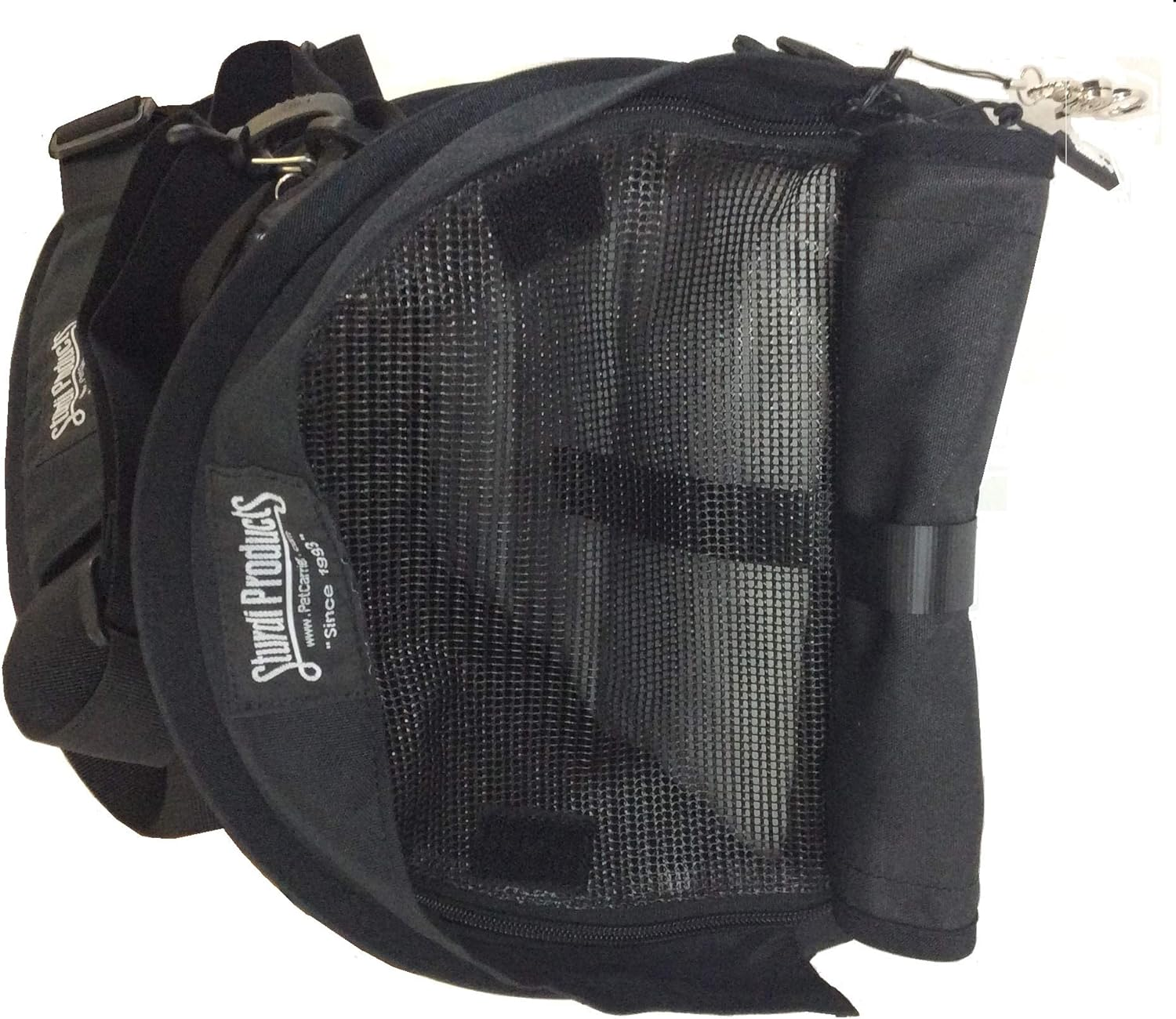 Sturdibag Small Pet Travel Carrier: Flexible Height for Cat and Dog Soft Sided with Safety Clips and Seatbelt Straps | Black, 18" X 10" X 10" (PN: SB1-PRO-BL) image number 6