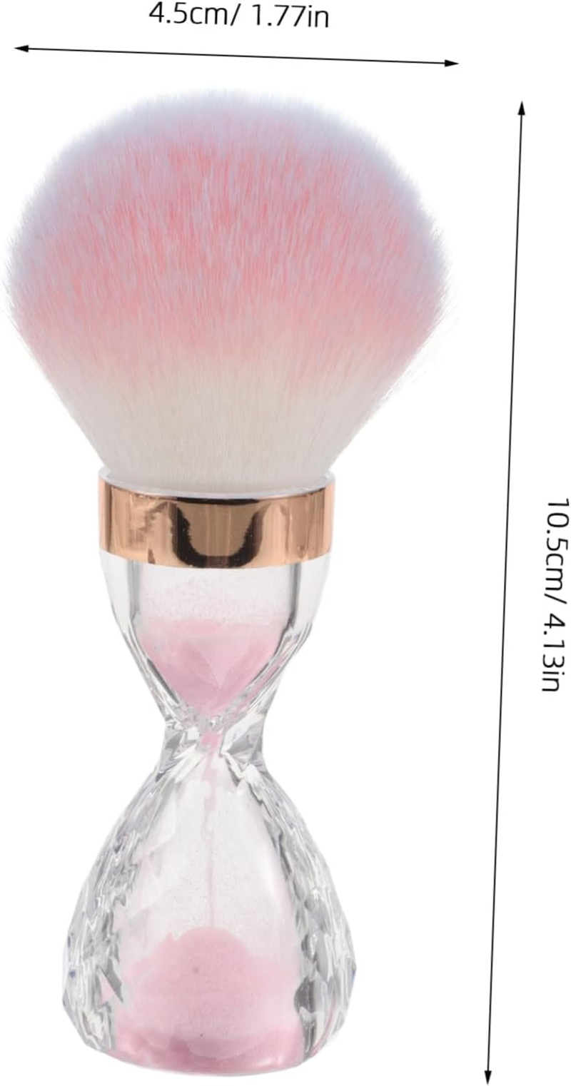 OHPHCALL Concealer Facial Brush Nail Clean up Brush for Soft Nail Art Powder Remover Brush Handle Grip for Acrylic Nails - Sky-Blue image number 6