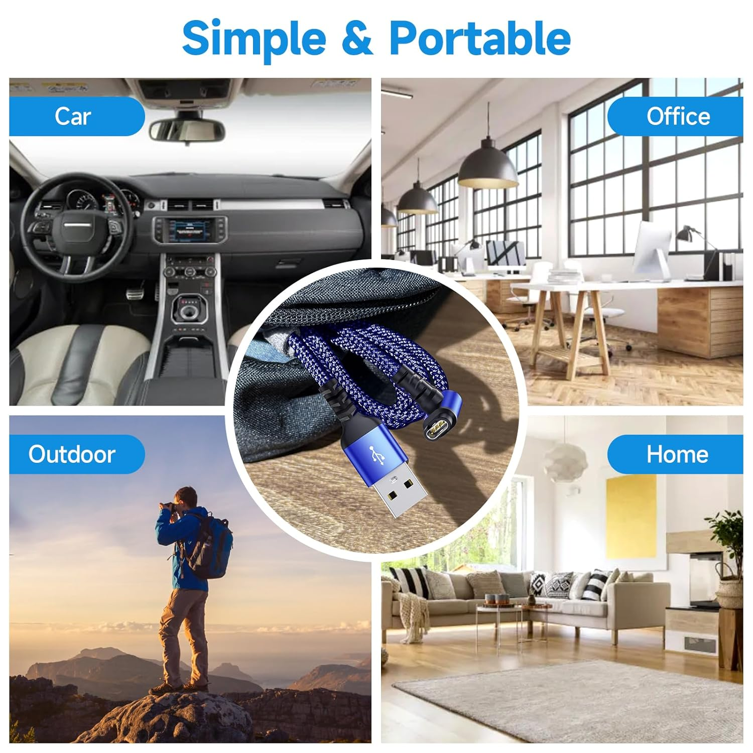 Garmin Watch Charger Cable Right Angle [2-Pack,1.2M] Compatible with Garmin Fenix 7 7S 7X 6 6S 6X 5 5S 5X plus Pro,Forerunner 955 965 45 45S 245,Instinct,Approach S62,Vivoactive 4 4S,Venu,Epix,Quatix