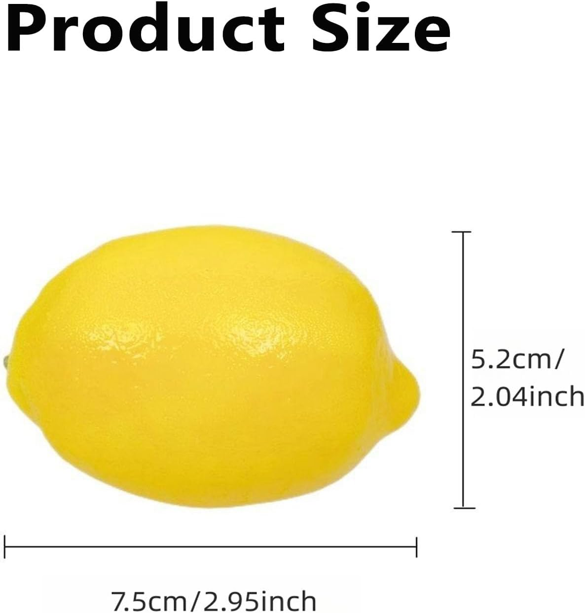 12Pcs Artificial Fruit Lemon,Yellow Fake Lemons Faux Fruit for Home House Kitchen Decoration,Lifelike Normal Size Simulation Lemons,Plastic Yellow Lemon for Fake Fruit Bowl image number 2