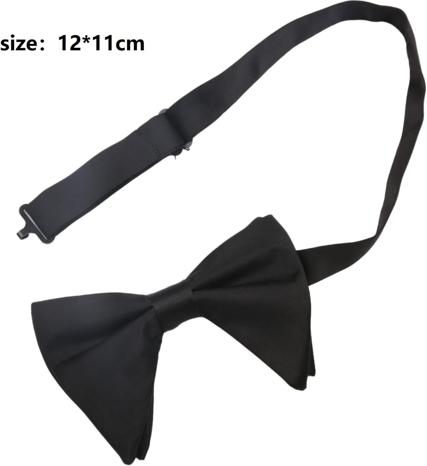 Pre-Tied Bow Tie Satin Solid Bowtie Adjustable Tuxedo Bowties for Men and Boys