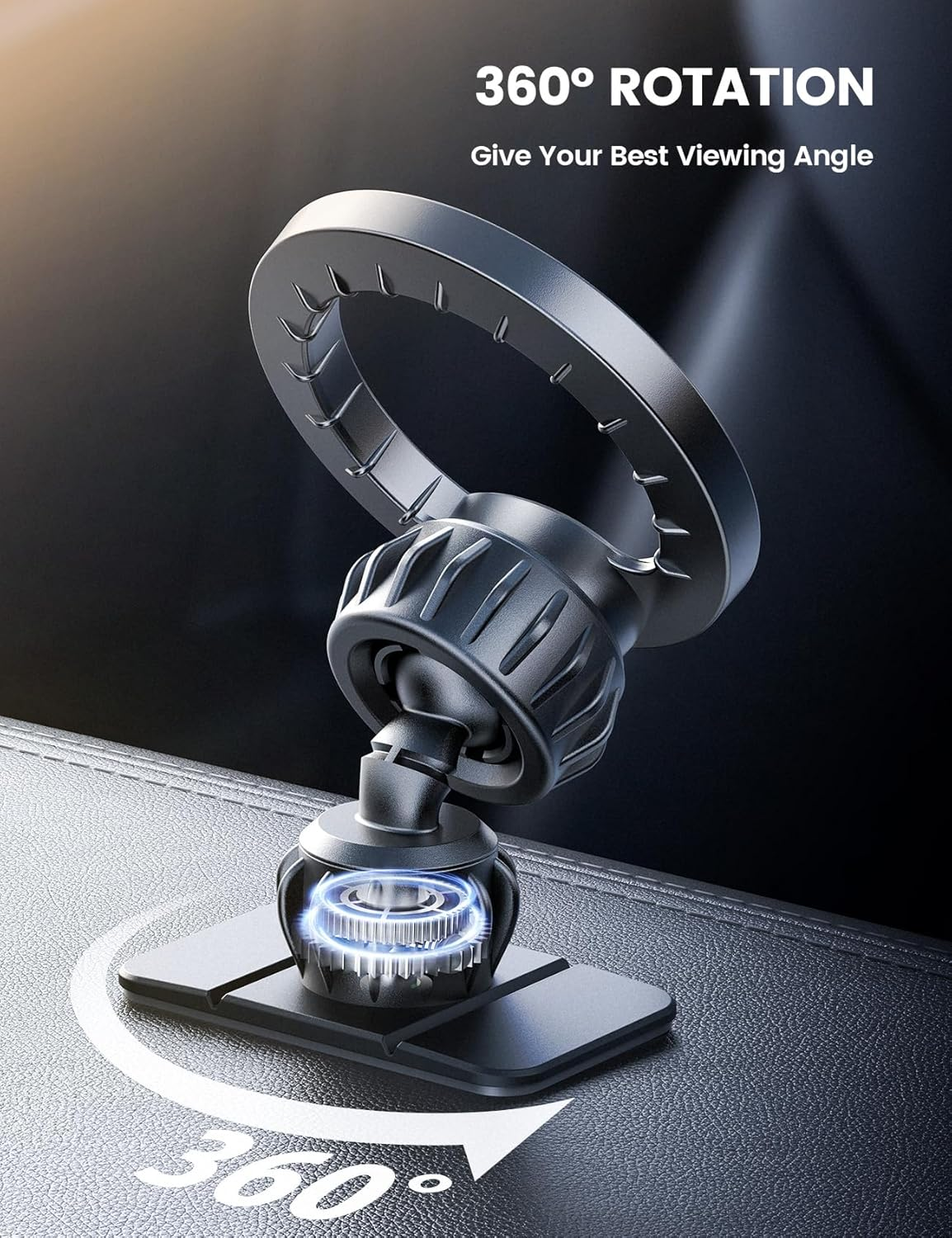 Lamicall for Mag Safe Car Mount - [20X N55 Magnets] Magnetic Phone Holder for Your Car Dashboard Vent Car Mount with 360 Rotatable Car Phone Holder for Iphone 16 15 14 13 12 Pro plus Max Mini image number 4