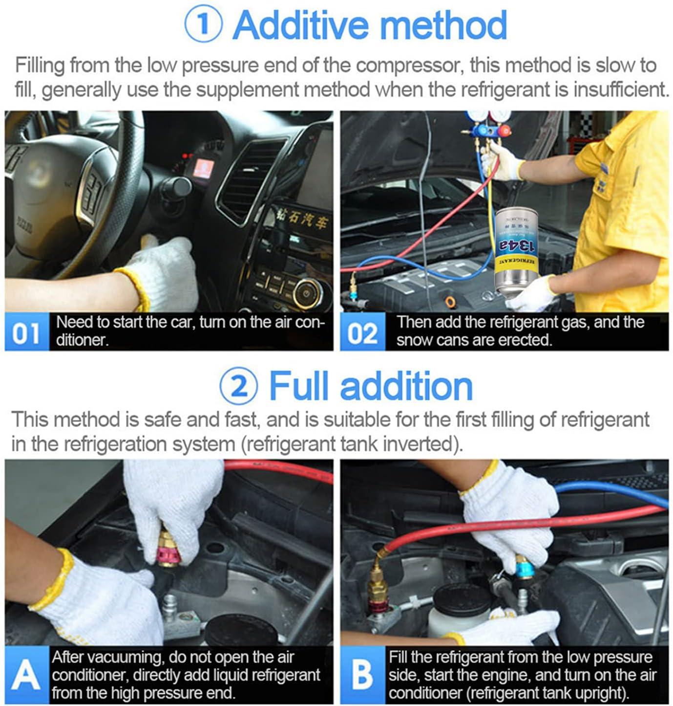 R134A Car Air Conditioning Refrigerant Charging Hose Kit - Fridge Recharge Kit | Fridge Recharge Kit with Pressure Gauge, Perfect for Car AC Air Conditioning image number 6