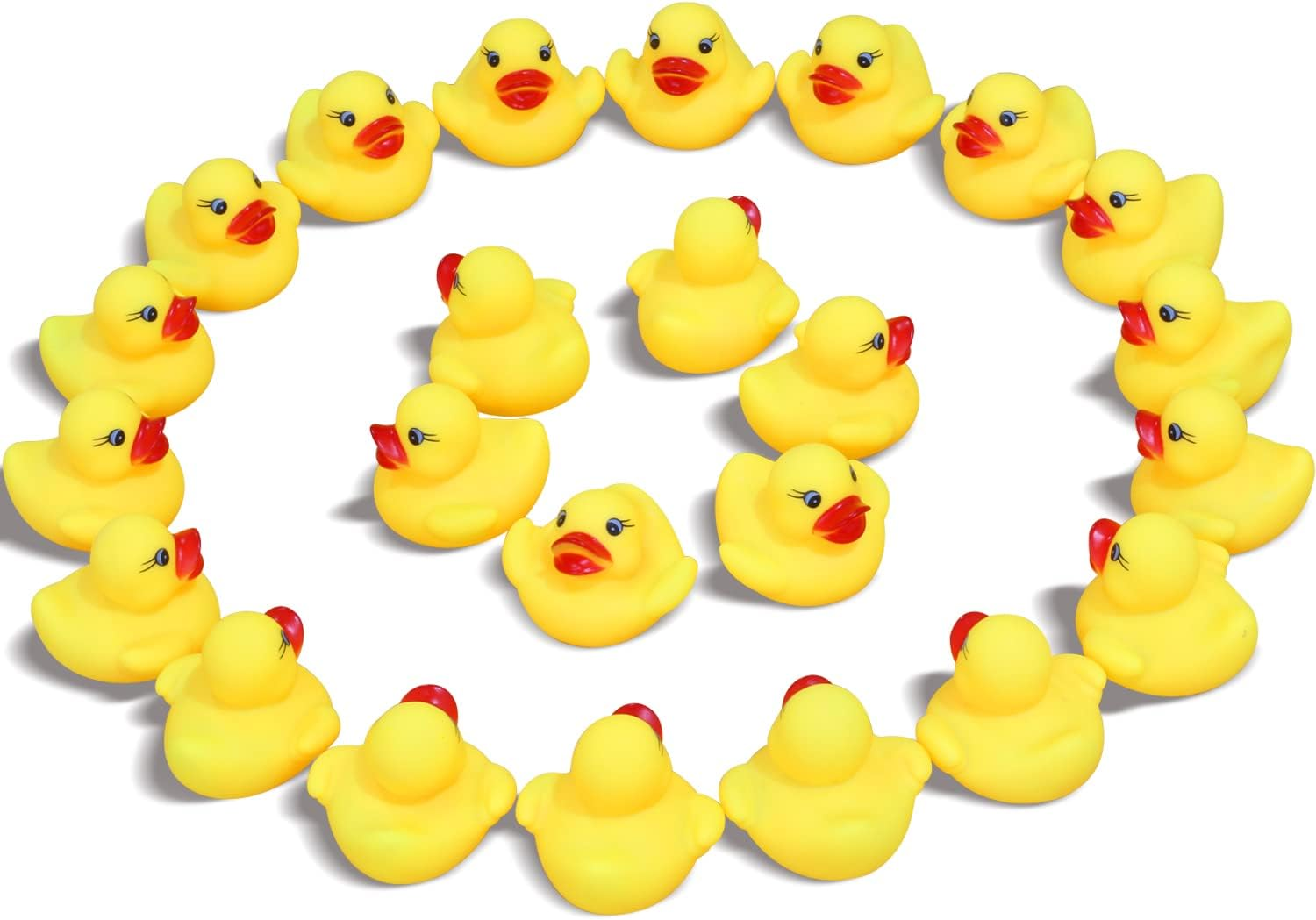 Novelty Place Rubber Duck Float Ducky Baby Bath Shower Toy, Yellow Mini Duckies for Toddlers and Kids (12 Pcs) image number 1