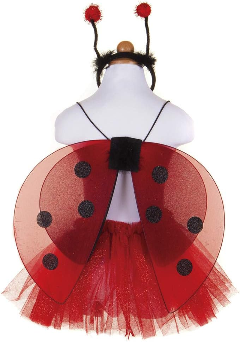 Great Pretenders 43575, Glitter Ladybug Tutu with Wings & HB, US Size 4-6 Red