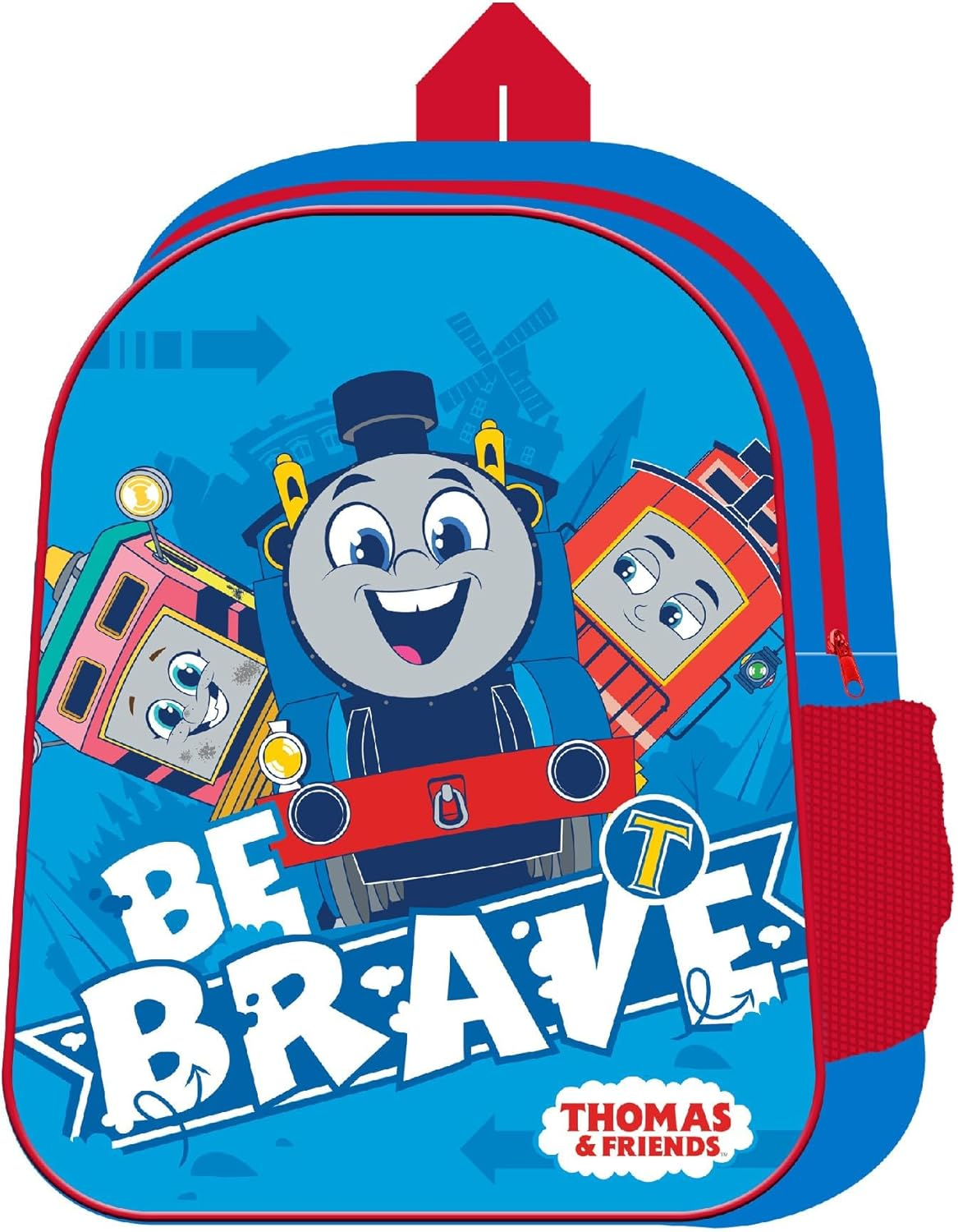 TDL Thomas the Tank Engine Backpack Kids Train Character School Bag Lunch Travel Rucksack with Side Mesh Pocket, Blue, One Size image number 3