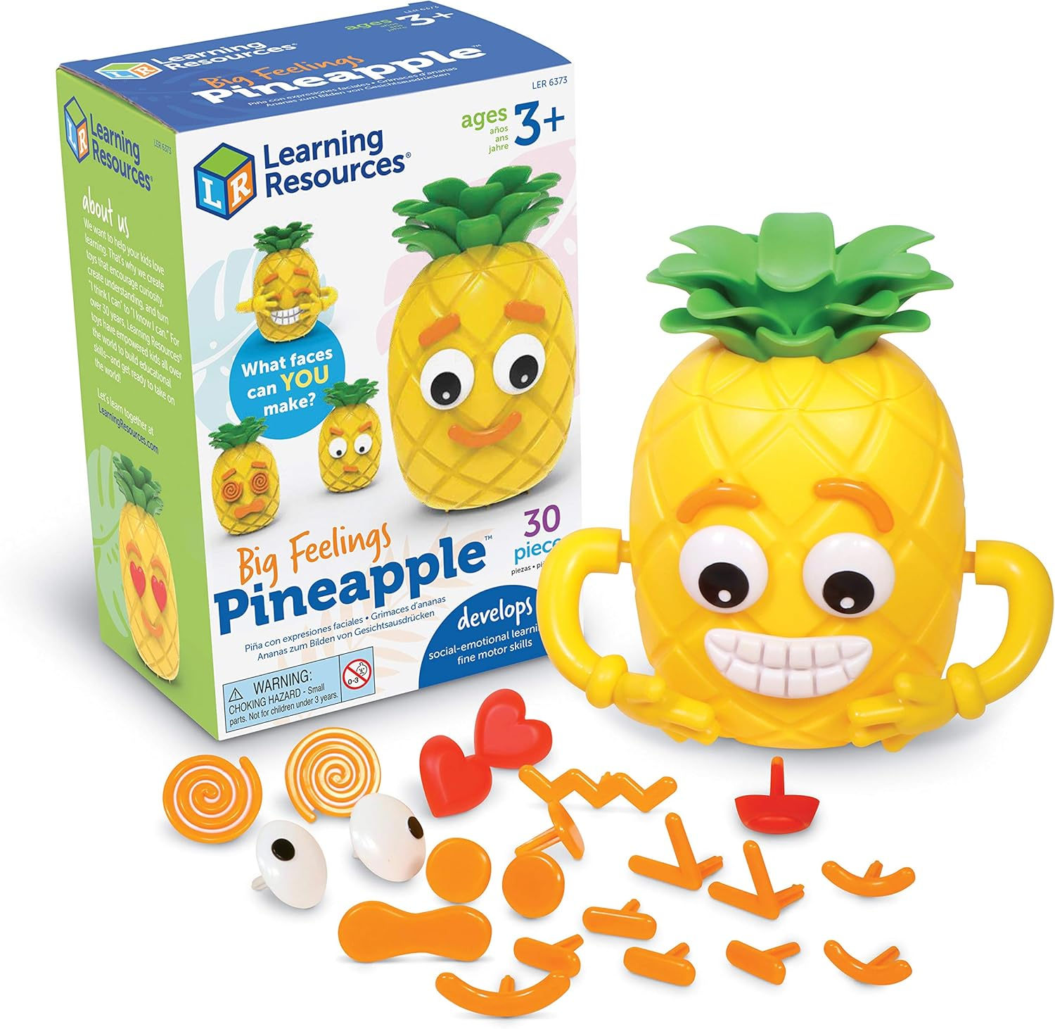Learning Resources Big Feelings Pineapple, Social Emotional Toy, Creative Play, Body Awareness, for Kids, Ages 3+