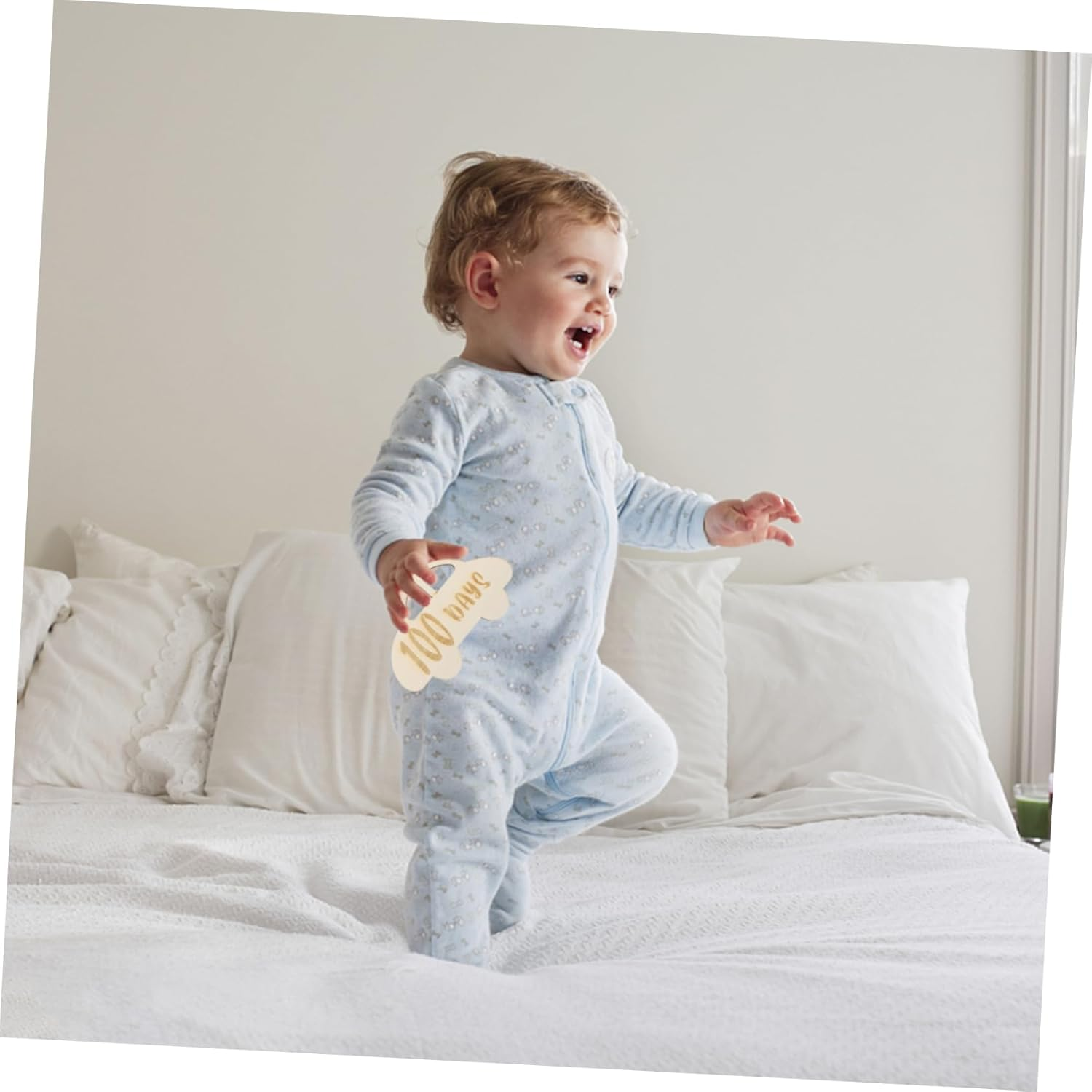 DOITOOL Wooden Milestone Growth Card Days Milestone Marker for Newborn Photography Safe Material Capture Precious Moments First Year image number 4