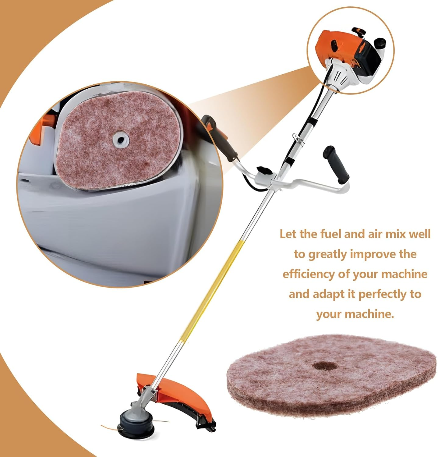 VGOL 10Pcs Air Filters Compatible with Stihl FS40 FS40C FS50 FS56 FS56R FS56C FS70 FC56C FC70C KM56 KM56R KM56RC HT56C Trimmer 4144 124 2800 image number 1