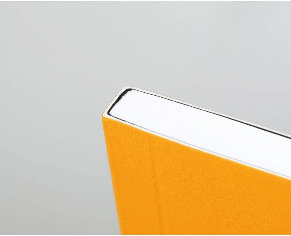 RHODIA 118978C - Unlimited Orange Elastic Notebook - A5+ - Ruled - 120 Detachable Pages - White Clairefontaine Paper 80 G/M - Velvety Touch Cover image number 4