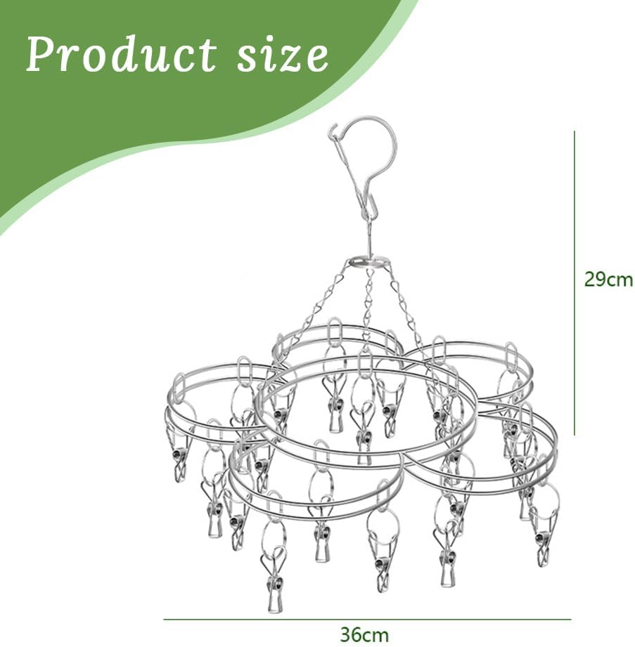 4 Pack Herb Hanging Drying Racks with Stainless Steel Clips and Hooks, Suitable for Drying Herbs, Flowers, Herbs, Also Can Be Used for Balcony Corridor and Outdoor Drying Clothes and Socks image number 4