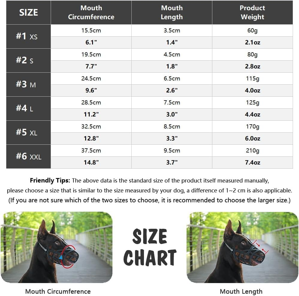 Professional Dog Muzzle, Can Eat and Drink, for Small, Medium and Large Dogs,M image number 4