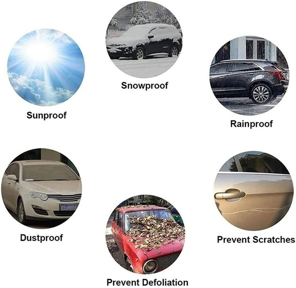 Breathable Car Cover Compatible with Jeep/Grand Cherokee/Grand Cherokee SRT | Anti-Hail Car Paint Protection Car Tarpaulin with Cotton Zipper (Color : Blue, Size : Grand Cherokee SRT) image number 3