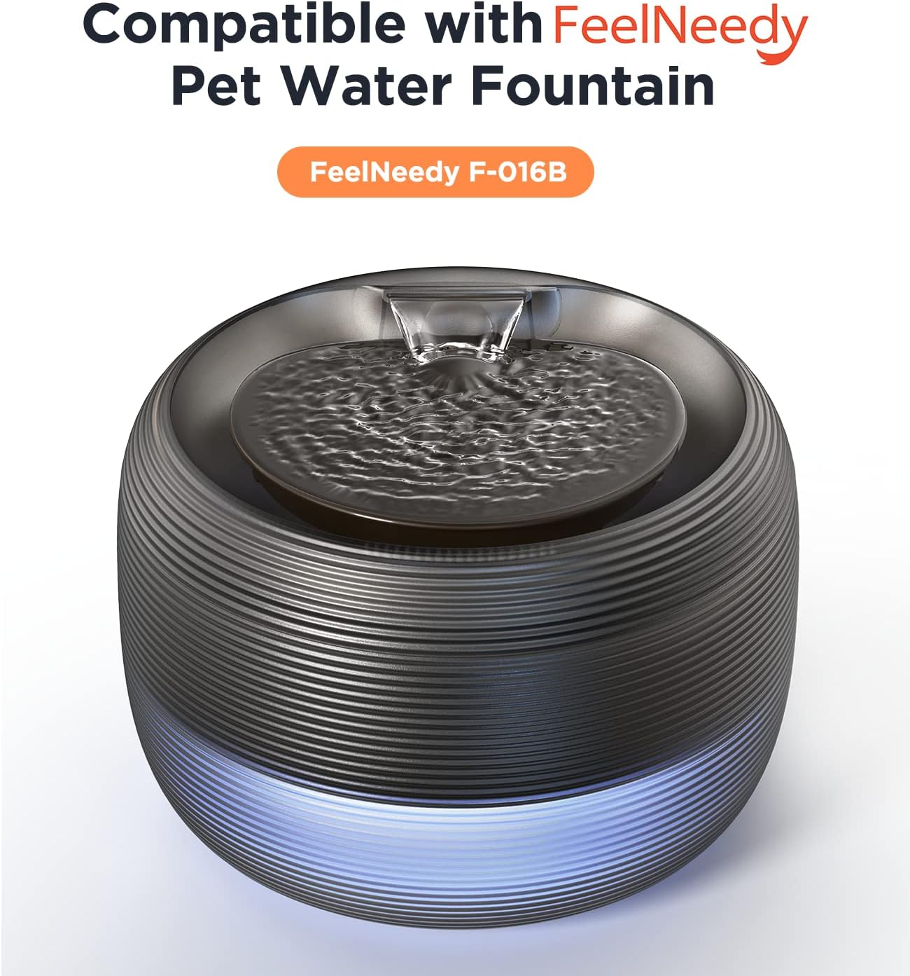 FEELNEEDY 3 Pack Sound-Absorbing Sponge Replacement for Cat Water Fountain (F-016B),Black image number 2