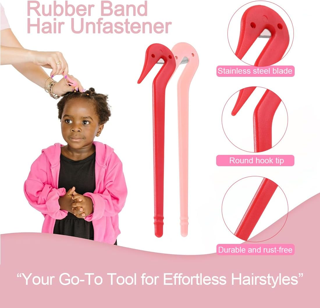 Colour Mini Hair Bobbles Pack of 2000 Small Hair Bobbles with 1 Piece Hair Bands Cutter Remover for Fine Hair and Hair Braiding Small Dreadlocks