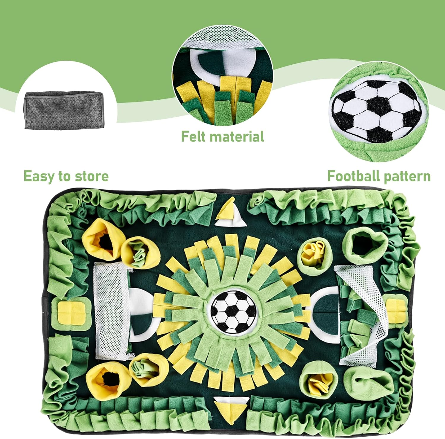 Molbory Sniffing Rug for Dogs, Large, Sniffing Mat for Dogs, Intelligence Toy, Sniffing Blanket, Non-Slip Pet Sniffing Rug, Intelligence Toy for Dogs, Cats, 73 X 50 Cm image number 5