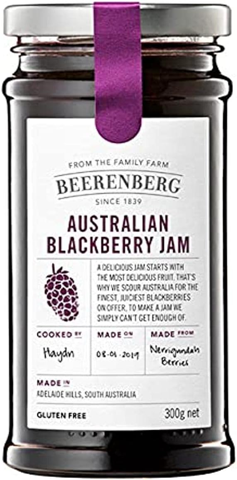 Beerenberg Blackberry Jam, Black, 300 G image number 1