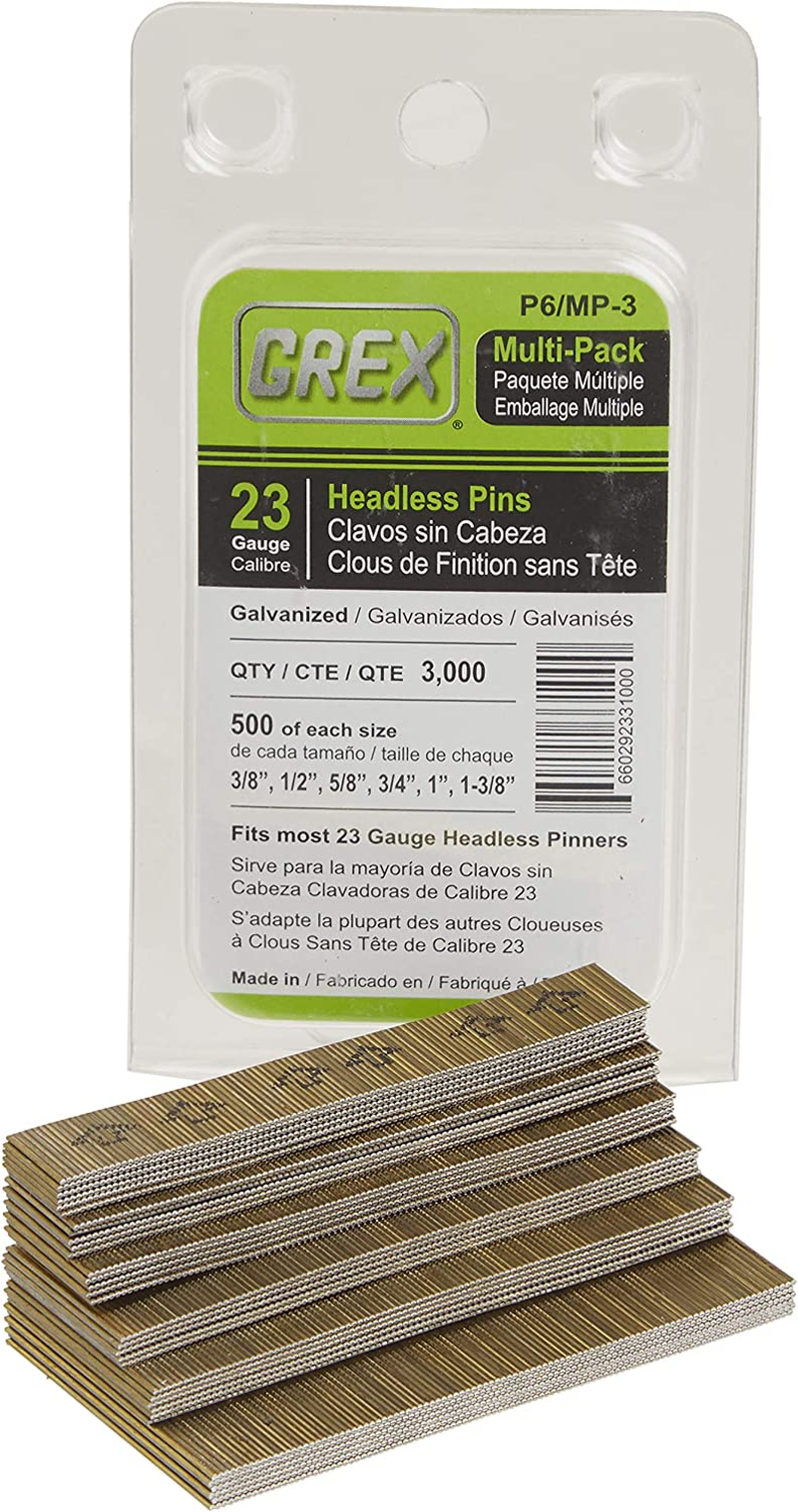 GREX P6/MP-3 23 Gauge Multi-Pack Headless Pins (3,000 per Box) image number 3