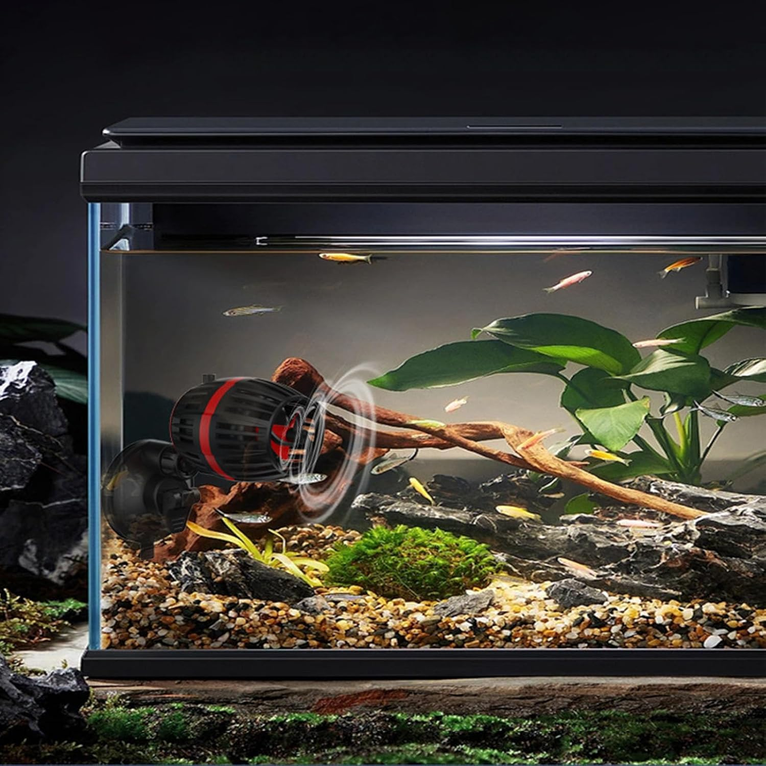 Submersible Water Pump, 4 Gears Variable Frequency Aquarium Circulation Pump Aquarium Wave Maker Efficient Circulation Fish Tank Circulation Pump for Fish Tank (Black) image number 5