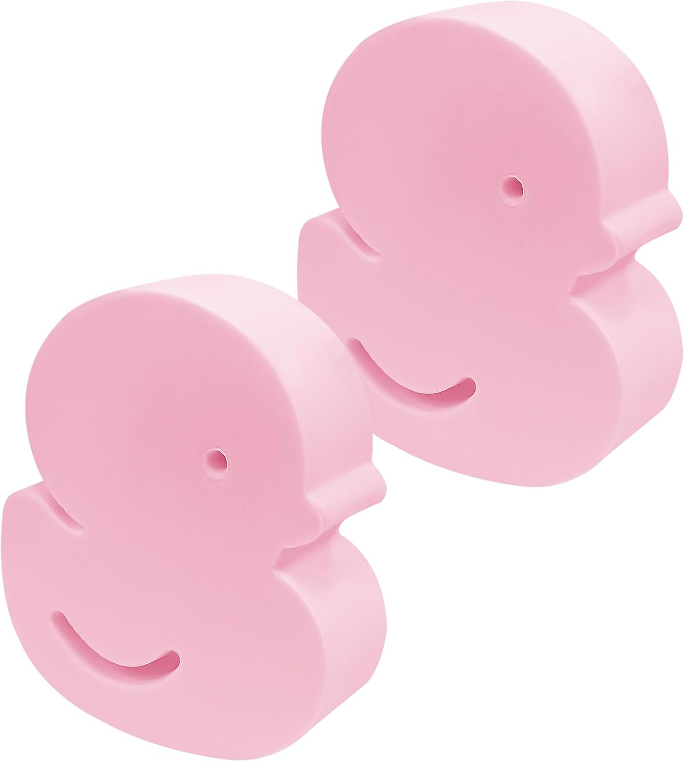 Biiange Soft Duck Shaped Bath Sponges, Reusable Shower Brush and Body Scrubber, Sponge Shower Scrubber for Women Adults (2Pcs, Pink)
