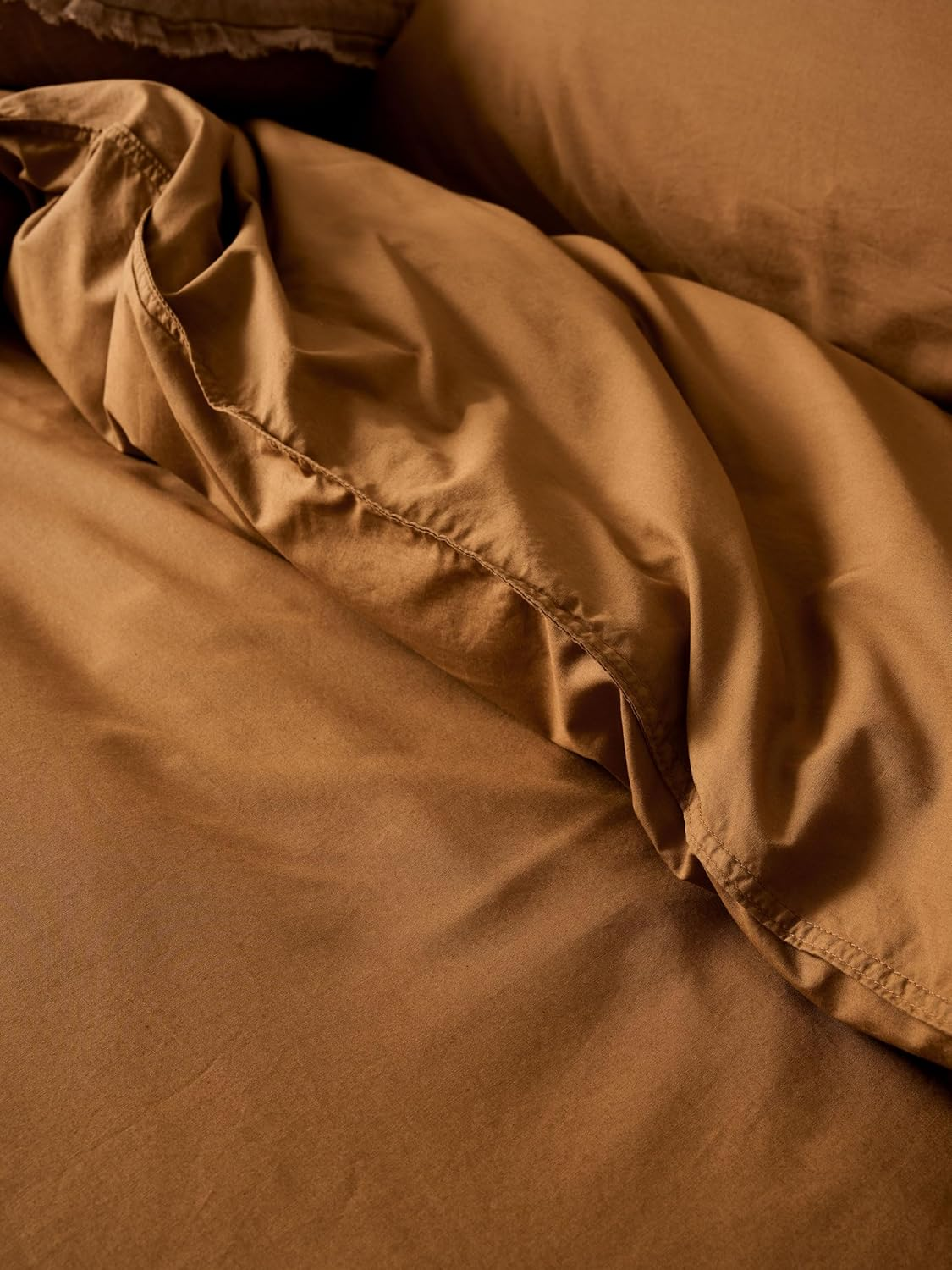 Linen House Organic Cotton Quilt Cover Set, Cinnamon, King Bed Size