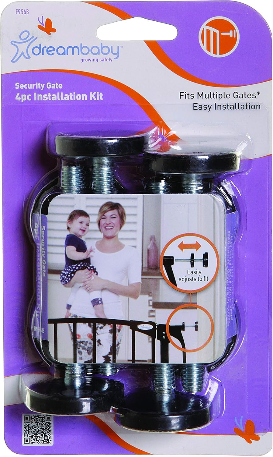 Dreambaby Chelsea and Liberty Security Gate Mounting Kit, Black, image number 1