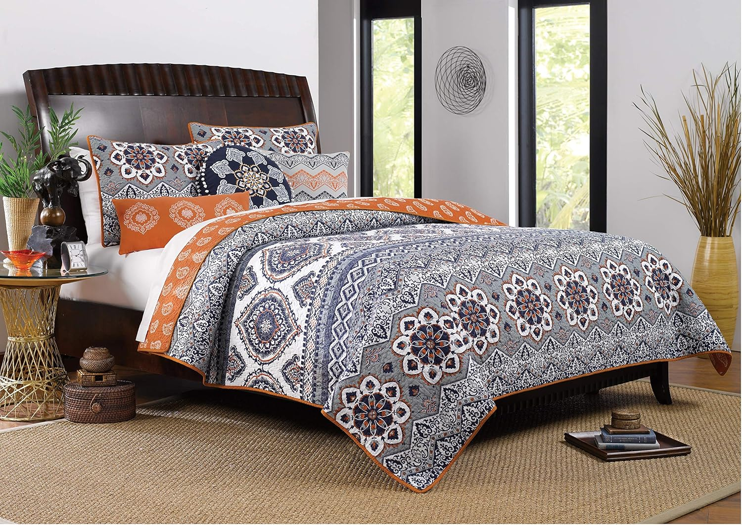 Greenland Home Fashions Medina Saffron Quilt Set