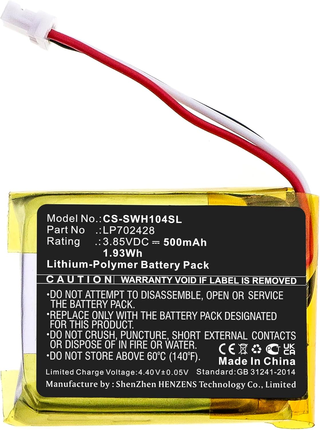 Replacement Battery for Sony WF-1000XM4 Charging Case,Lp702428,500Mah image number 5