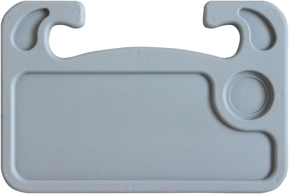 AIMALL Grey Car Steering Wheel Tray ABS Portable Desk Dining Table Laptop Holder 16.9In X 11.4In Multi-Function Vehicle Dinner Plate Writing Office Bracket
