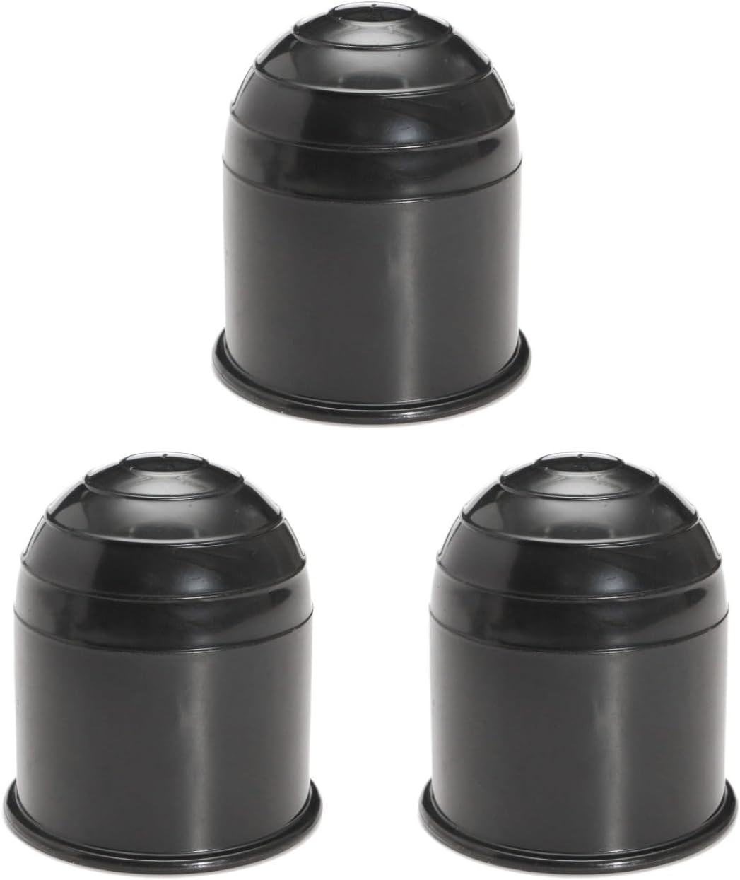 GLEAVI Universal Trailer Ball Cover 3Pcs Black Towball Cap Hitch Ball Protection for Standard Towbars and Swan Neck Trailer Couplings