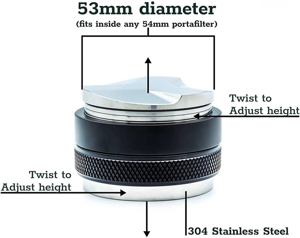 Hcskoss Coffee 54Mm Bottomless Portafilter 53Mm Coffee Distributor & Tamper Coffee Portafilter Coffee Tamper for the Express image number 2