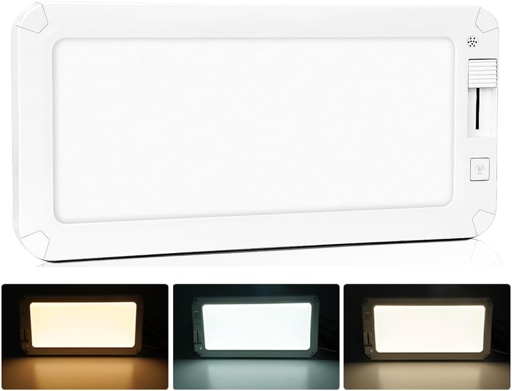 RV Lights Interior 96Leds10W 3 Color Temp with Memory Stepless Dimming Super Bright 12V LED Ceiling Dome Light Panel Light for Caravan Camper Travel Trailer Motorhome Sailboat Yacht (1PACK) image number 5