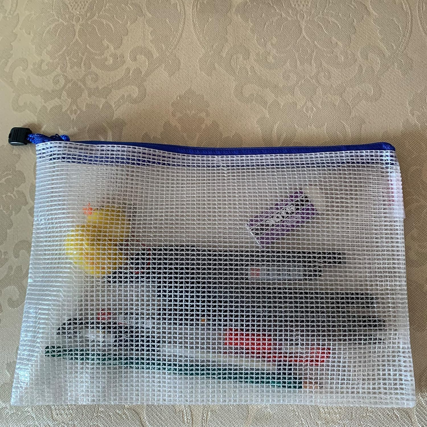 6Pcs Zip File Bags,Mesh Zipper Pouch Document,Waterproof Zip File Folders,Multipurpose Bags for School Office Supplies and Business Papers and Books Storage and Cosmetics Storage (A5 5Pcsmulticolor) image number 6