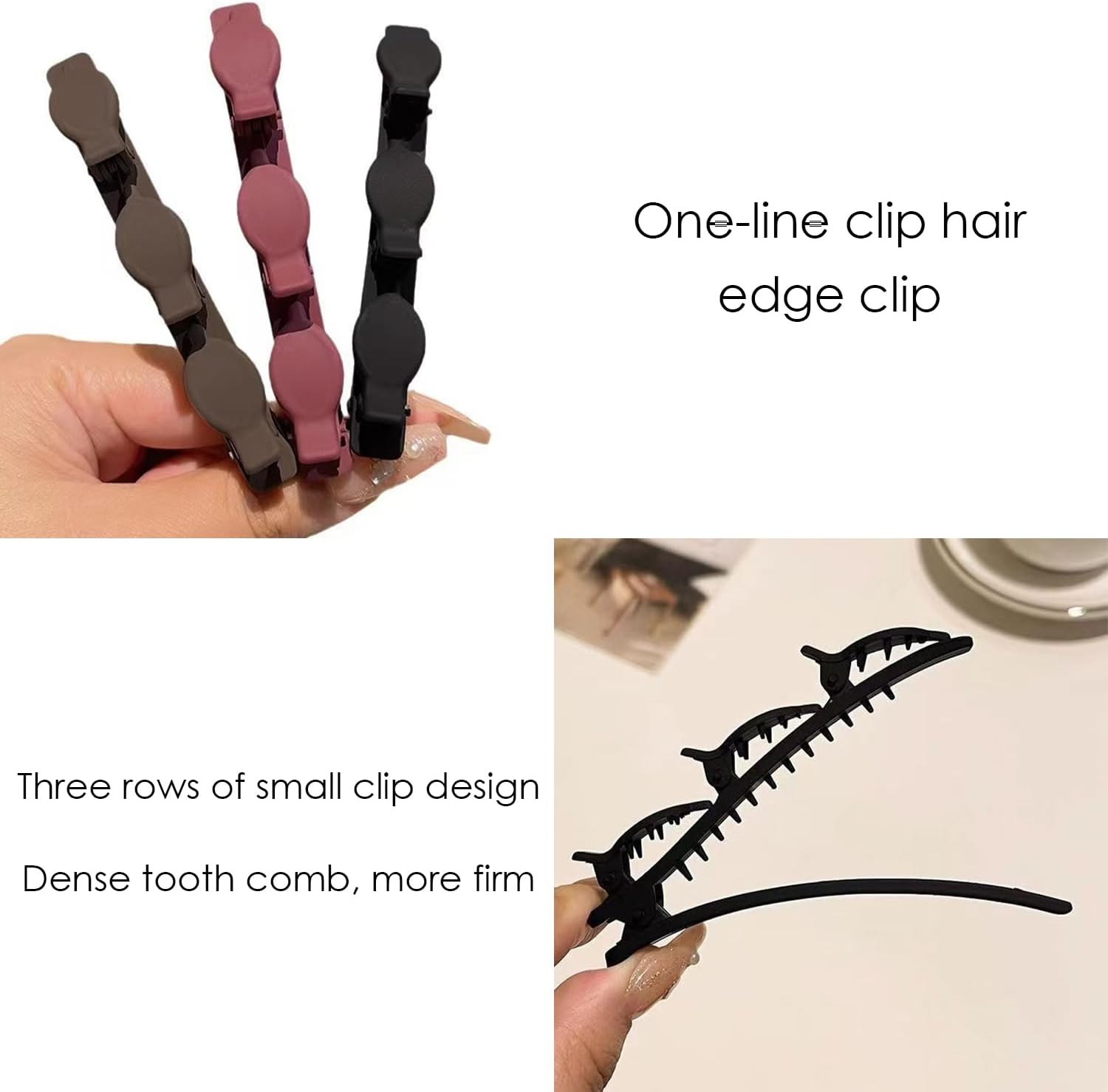 Pack of 9 Simple Double Layer Hair Clips, Braided Hair Side Clips, Elee Styling Hair Clips, Fashionable Daily Duckbill Clips, Women'S Headwear Clips