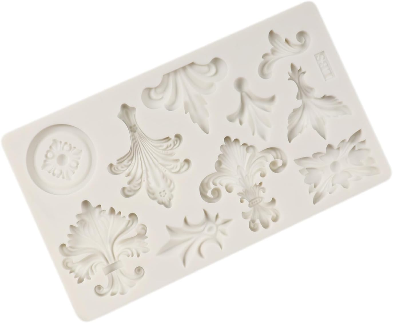 MINFEIDMS Baroque Fondant Moulds Scroll Snail Lace Silicone Mould Relief Flower Shape Filigree Mould for Cake Decoration Cupcake Topper Sugar Craft Candy Chocolate Chewing Gum Paste Polymer image number 3
