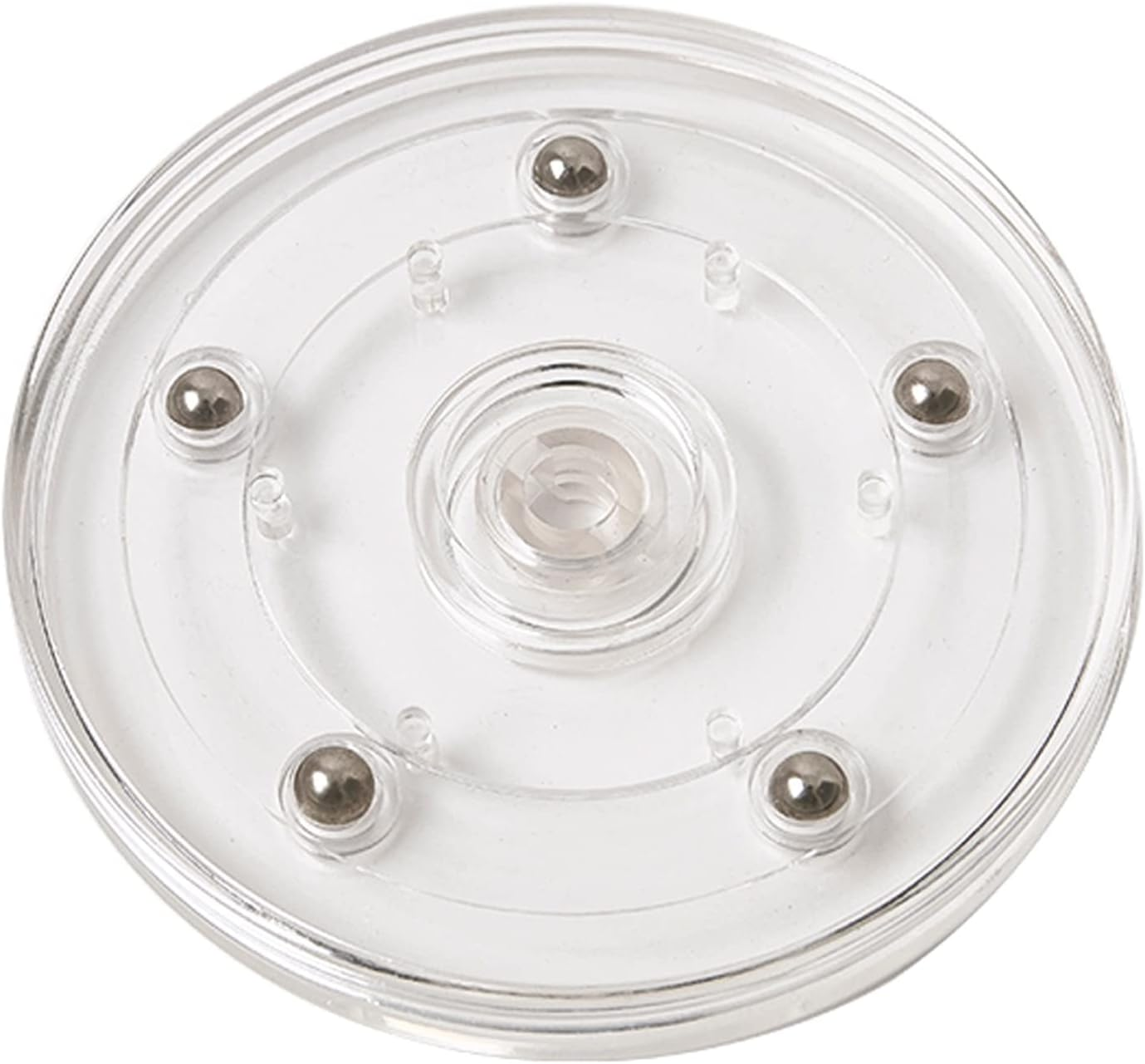 2 Pack 4" Lazy Susan Turntable Acrylic Ball Bearing Rotating Tray for Spice Rack Table Cake Kitchen Pantry Decorating TV Laptop Computer Monitor image number 4