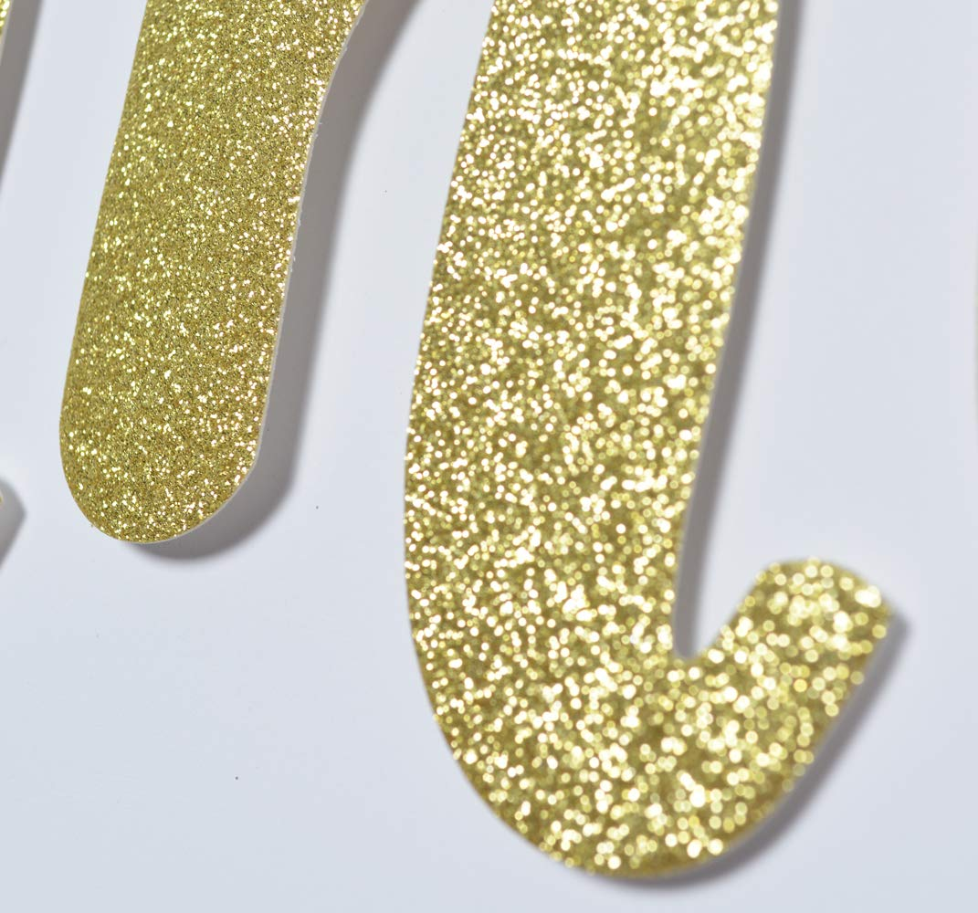 Bon Anniversaire Banner for Happy Birthday Party Decorations French Theme Sign Photo Backdrop (Gold Glitter) image number 6