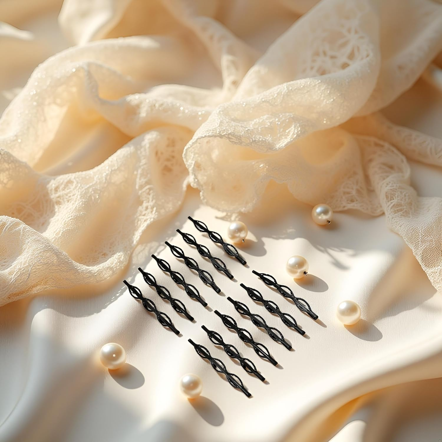 12 Pcs Vintage Hair Pins Mini Black Bobby Pins Fashion BB Clip Invisible Bangs Clip Small Bobby Pins for Women and Girls Decorative Wedding Dainty Accessories Headwear,Hair Accessories image number 1