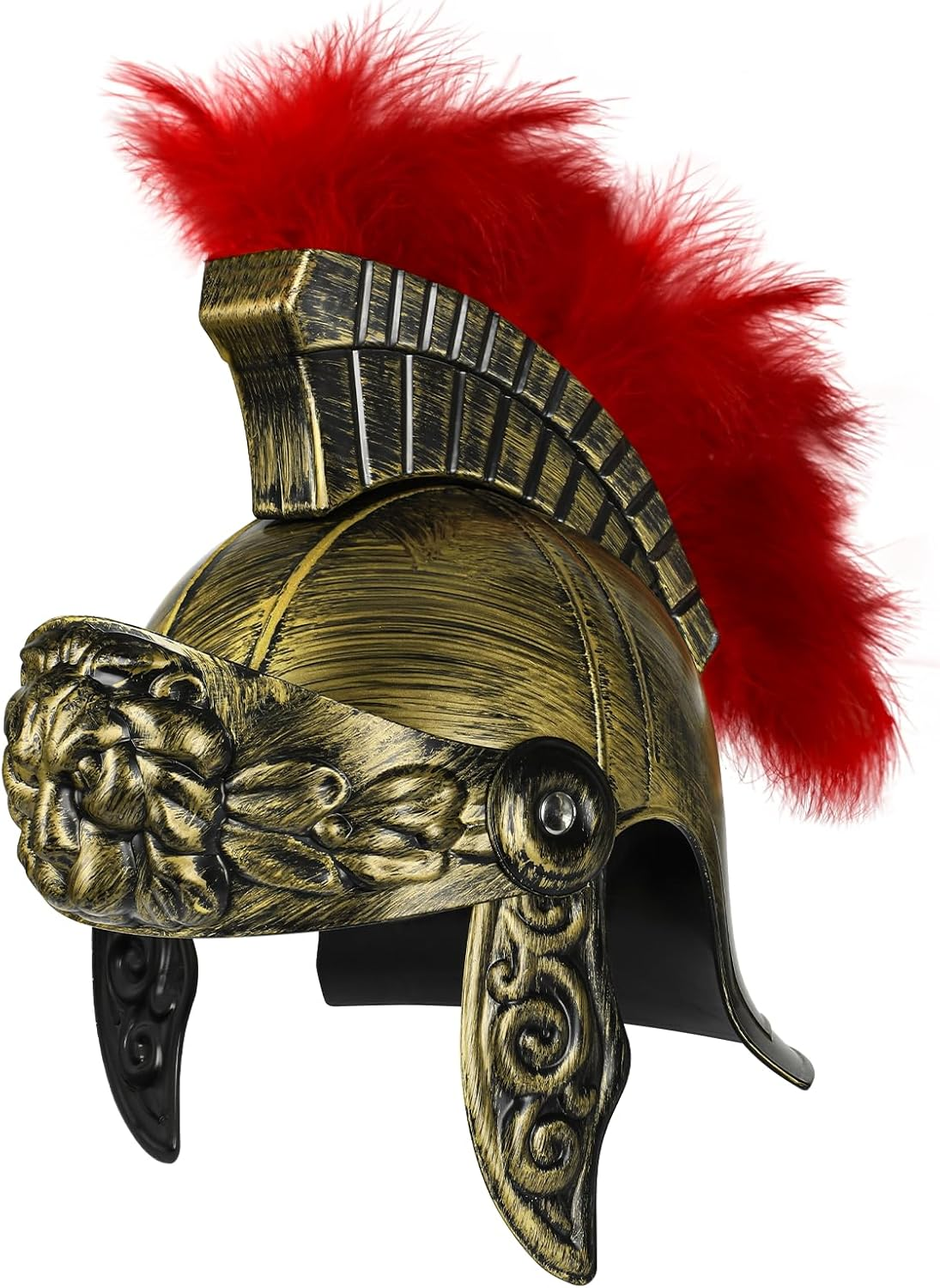 Medieval Roman Knight Helmet,Plastic Greek Spartan Gladiator Helmet Medieval Costume Accessories,Halloween Cosplay Hat